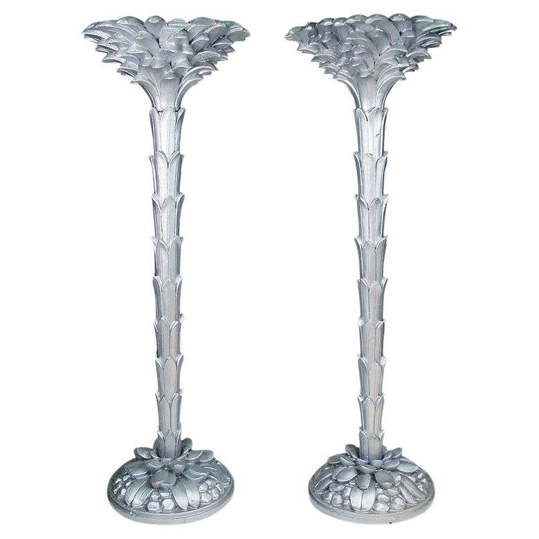 French Torchère Floor Lamps in the Manner of Serge Roche