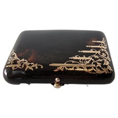 French Tortoiseshell and Gold Inlaid Purse