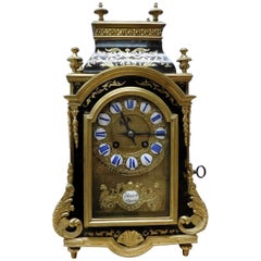French Tortoiseshell Boulle Clock by Thuret, Paris