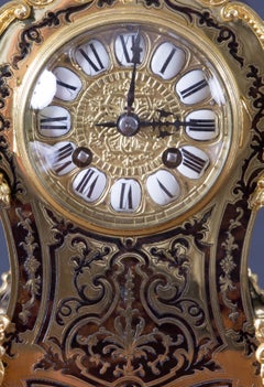 French Tortoiseshell Boulle Clock