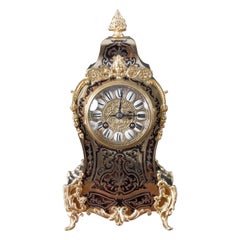 French Tortoiseshell Boulle Clock