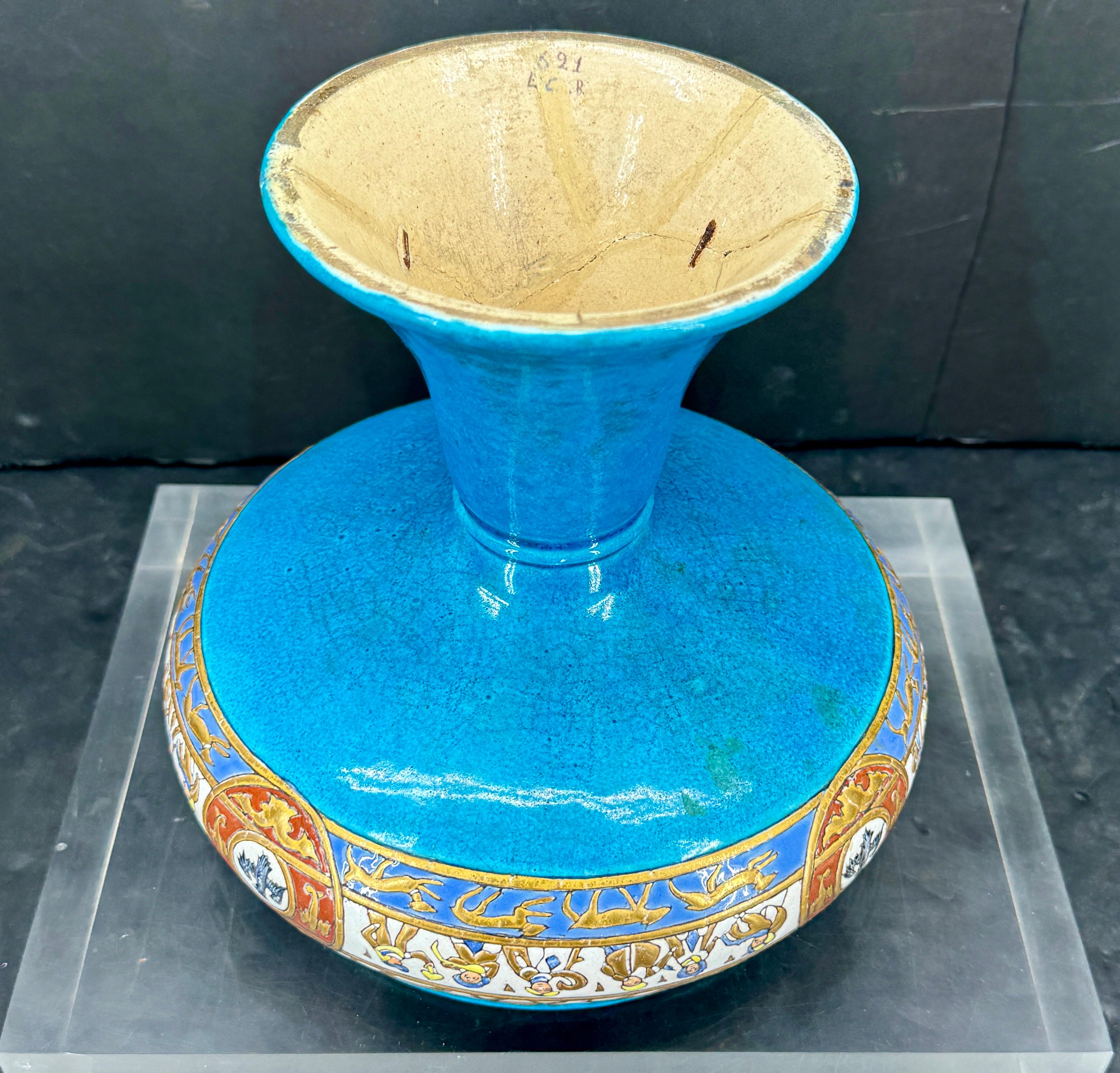 Toujours Faience française Coupe à centre de table émaillée en vente 3