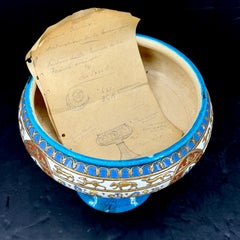 French Toujours Faience Glazed Centerpiece Coupe Bowl