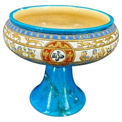 French Toujours Faience Glazed Centerpiece Coupe Bowl