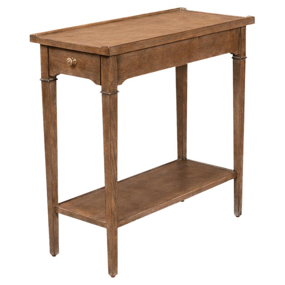 French Traditional End Table, Whitewash For Sale at 1stDibs