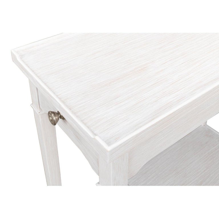 French Traditional End Table, Whitewash For Sale at 1stDibs