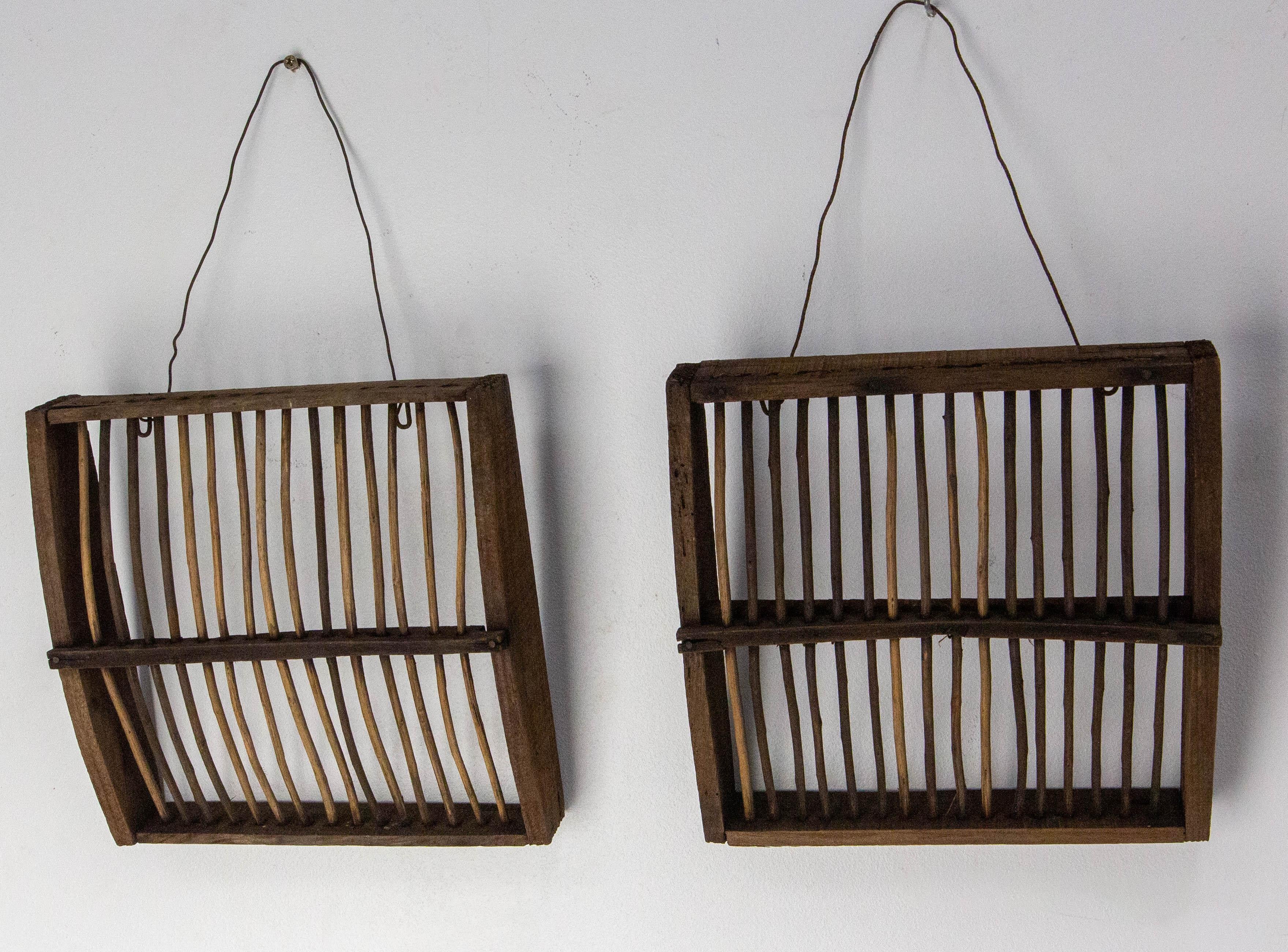 Mid-Century moderno Piccola trappola per uccelli tradizionale francese, decorazione da parete, inizio XX secolo in vendita
