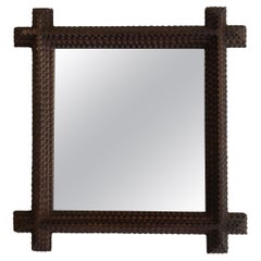 French Tramp Art Mirror