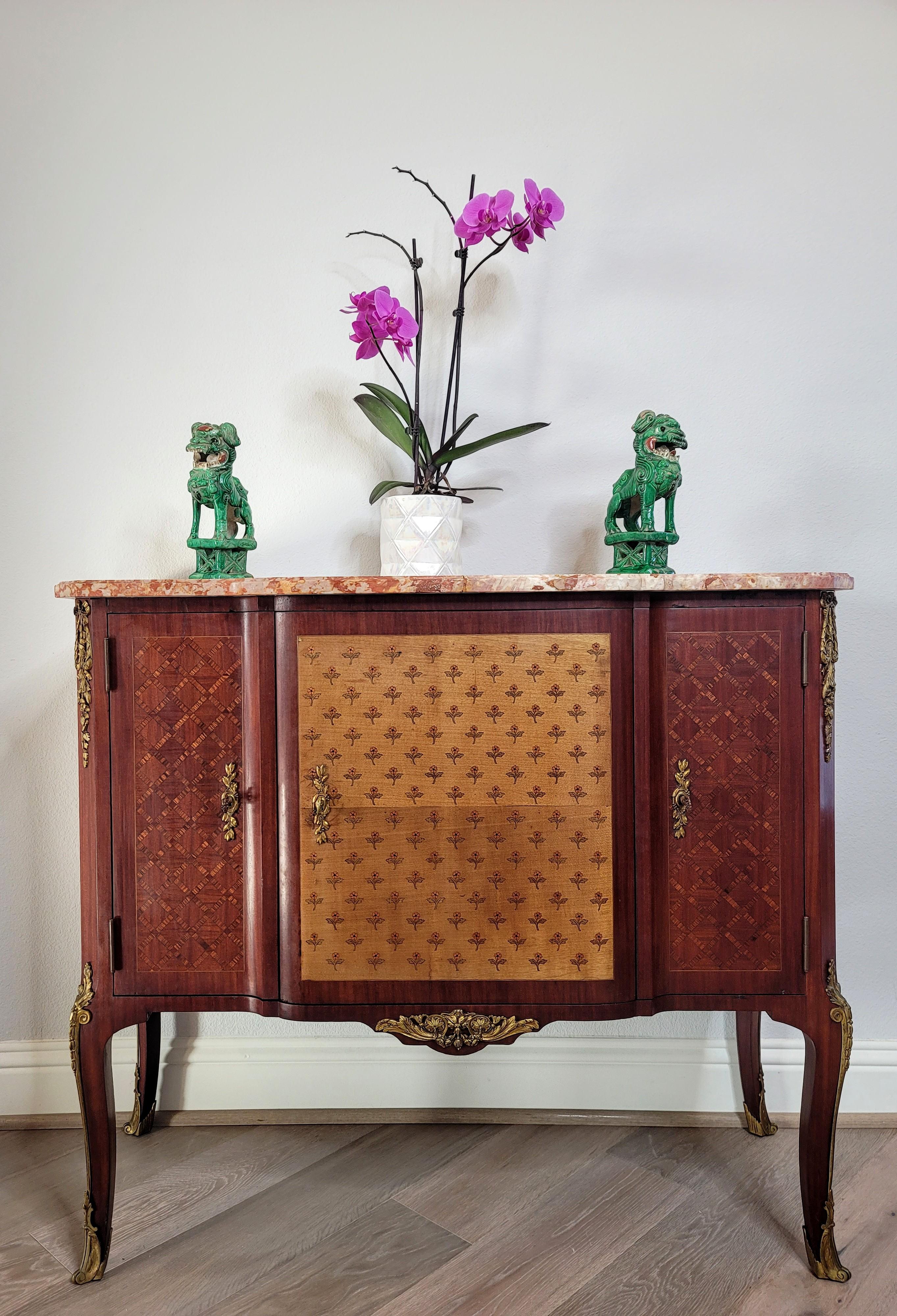 Fine French Transition Louis XV XVI Style Chest Sideboard  For Sale 4
