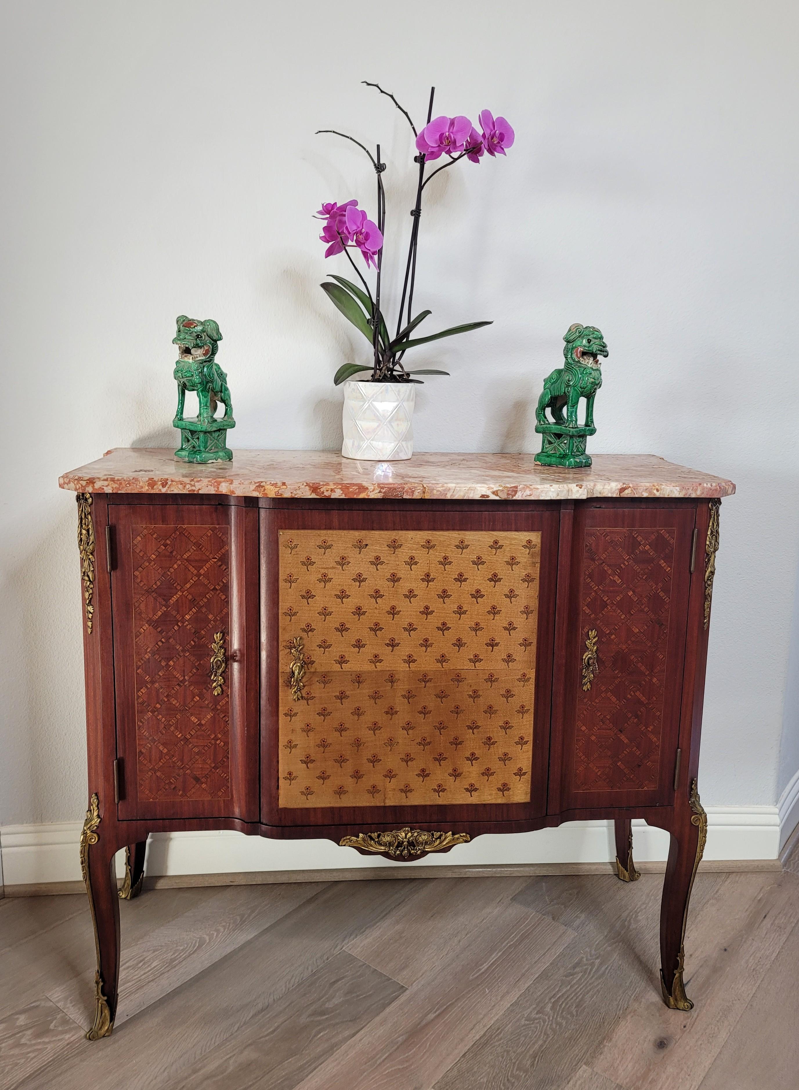 Fine French Transition Louis XV XVI Style Chest Sideboard For Sale 5