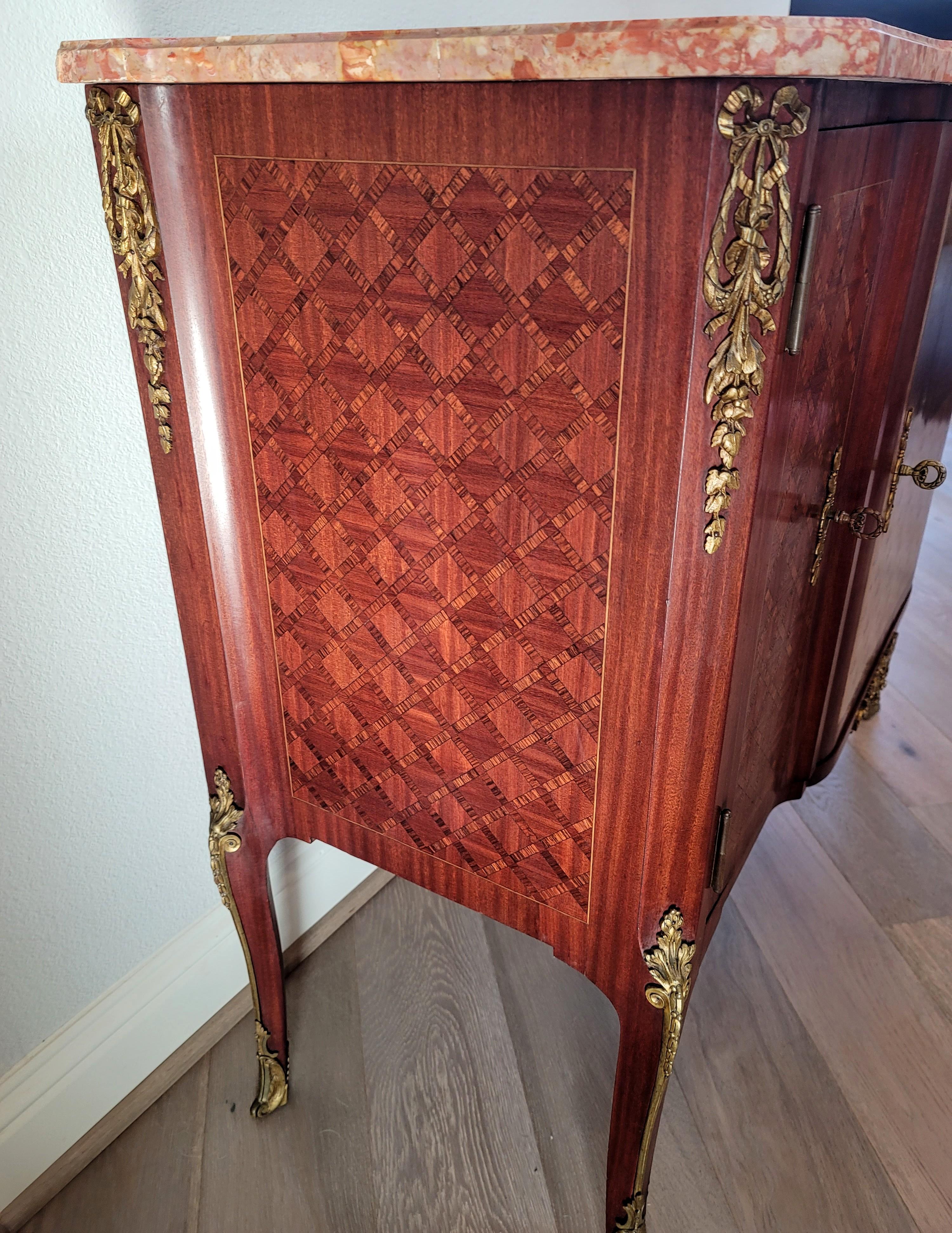 Fine French Transition Louis XV XVI Style Chest Sideboard For Sale 8