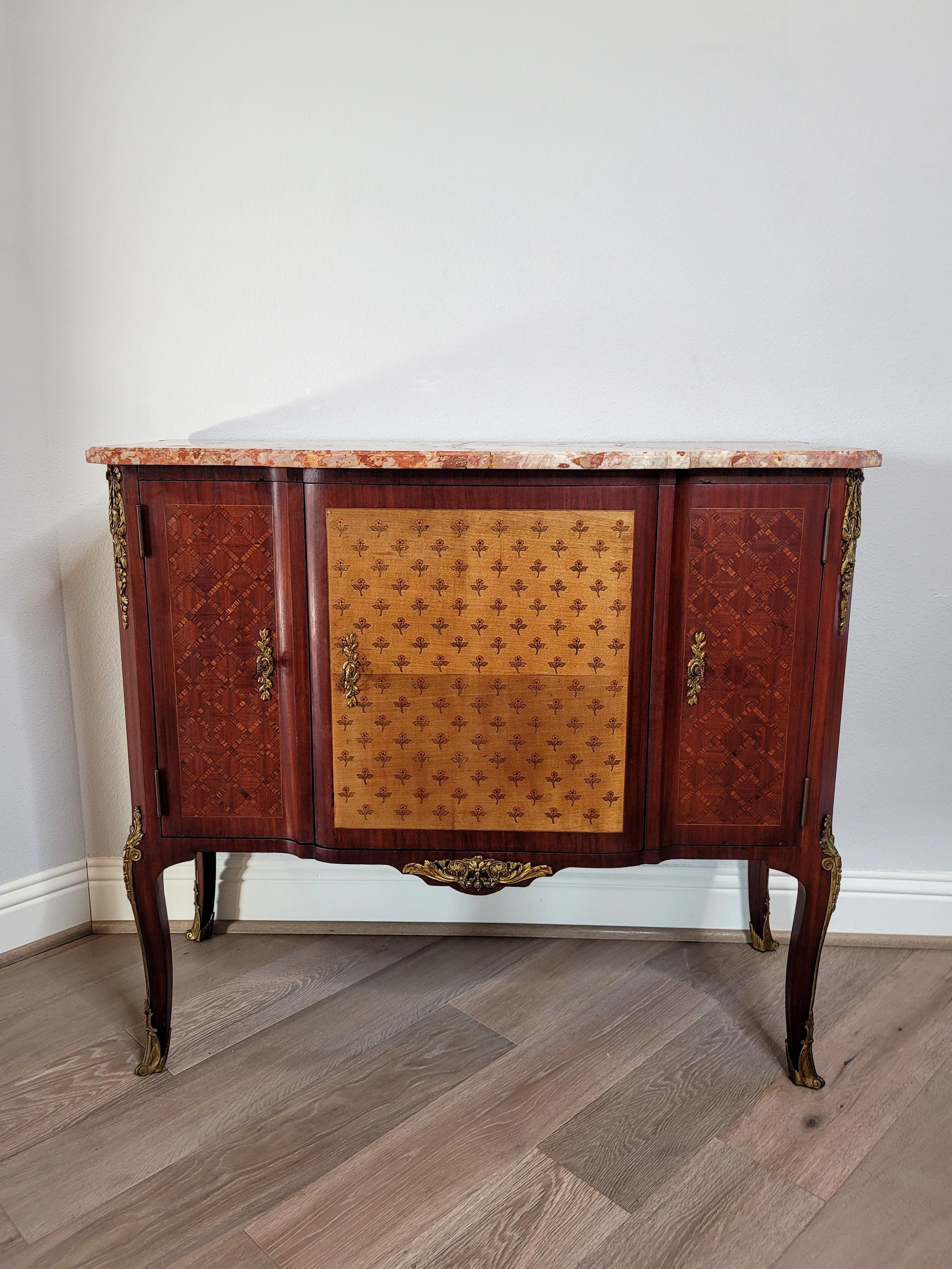 Fine French Transition Louis XV XVI Style Chest Sideboard  For Sale 10