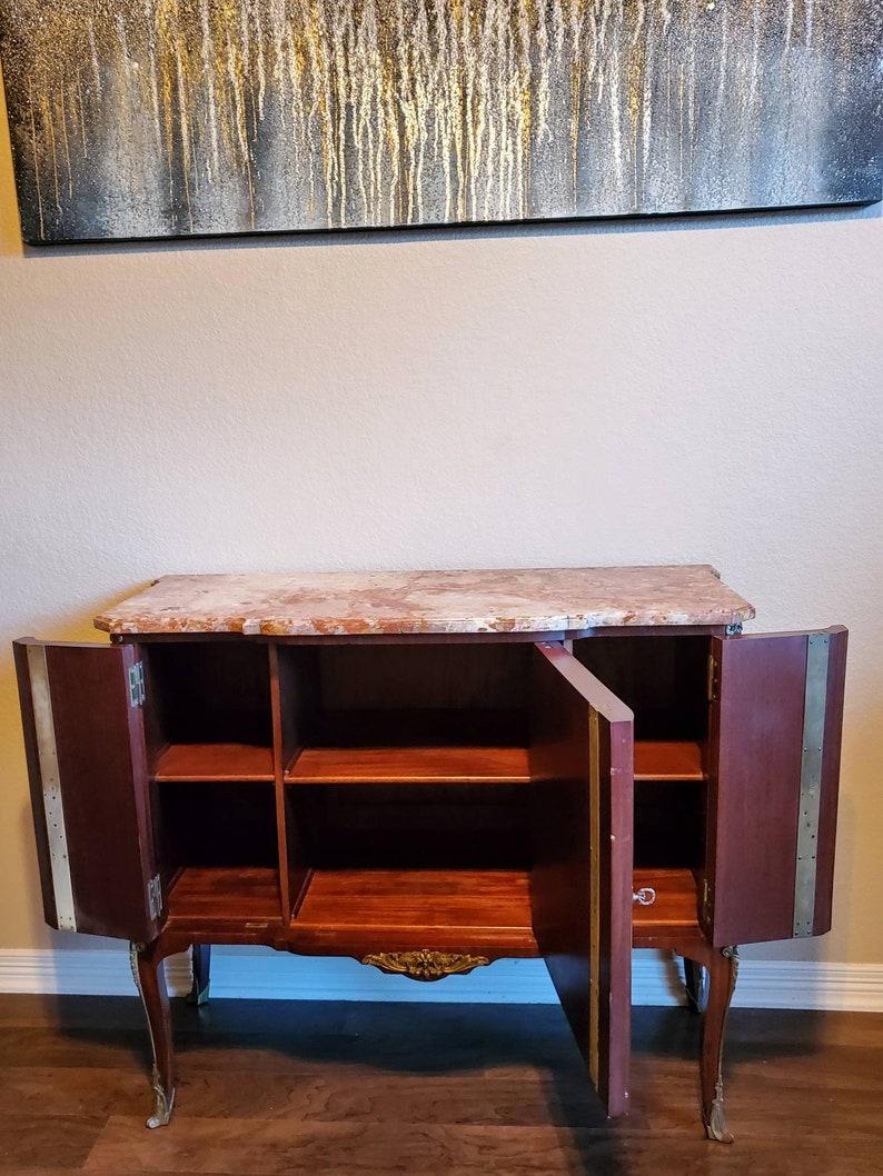 Fine French Transition Louis XV XVI Style Chest Sideboard In Good Condition For Sale In Forney, TX
