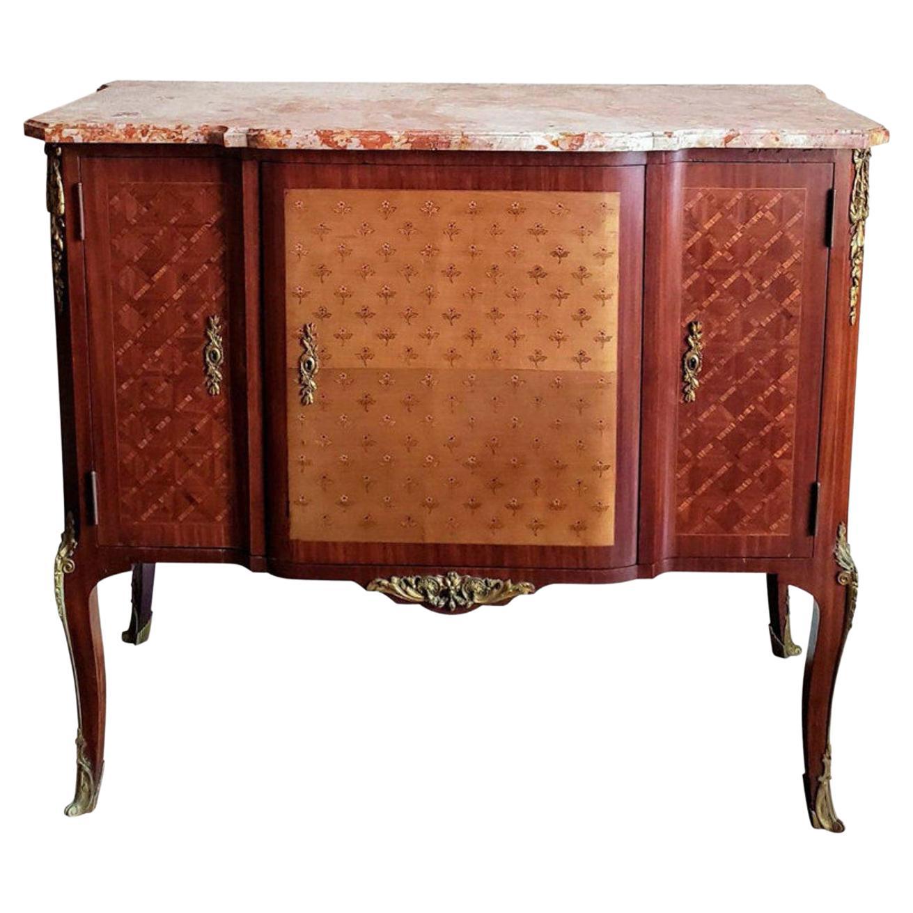Fine French Transition Louis XV XVI Style Chest Sideboard  For Sale