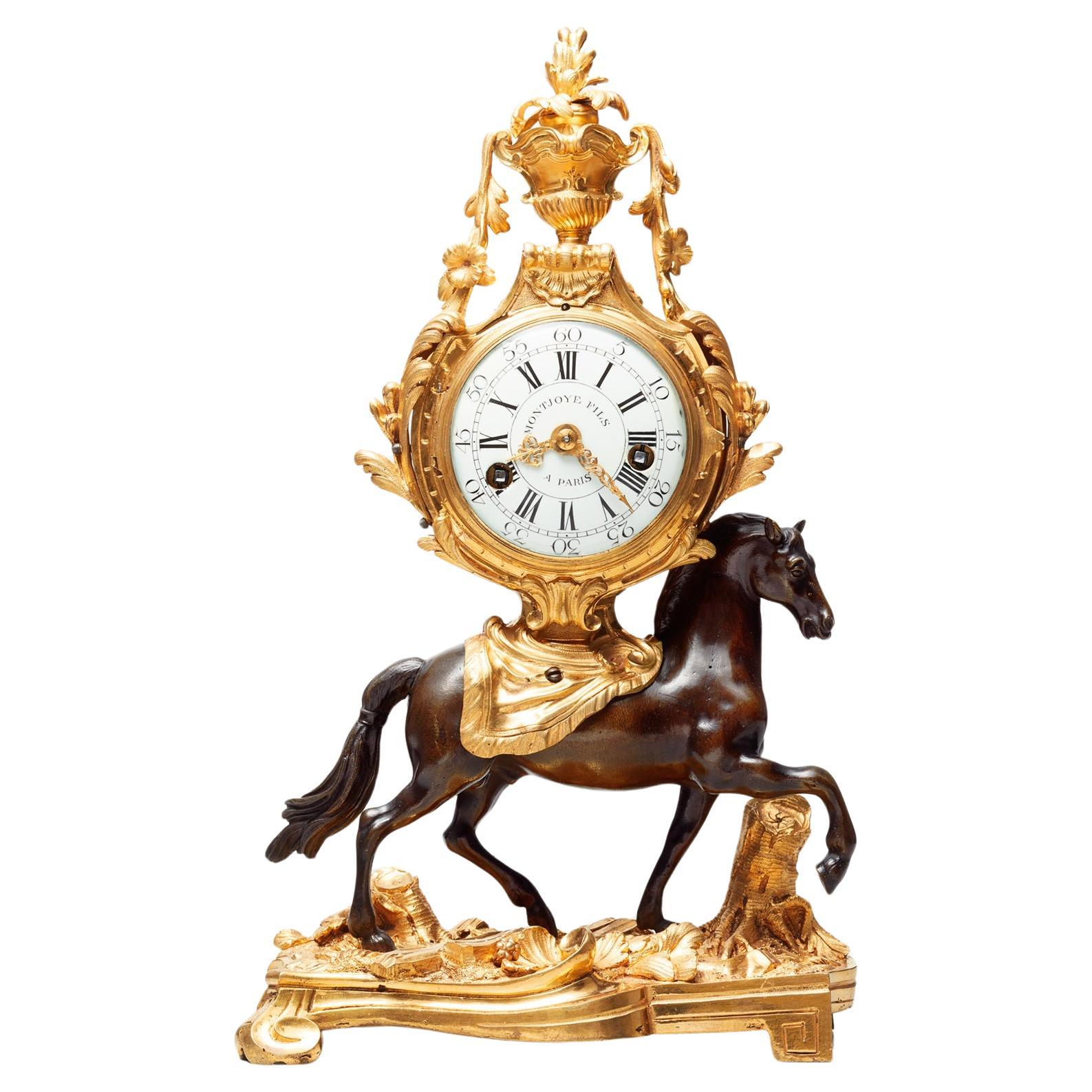 French 'Transition' mantel clock by Montjoye Fils a Paris  For Sale