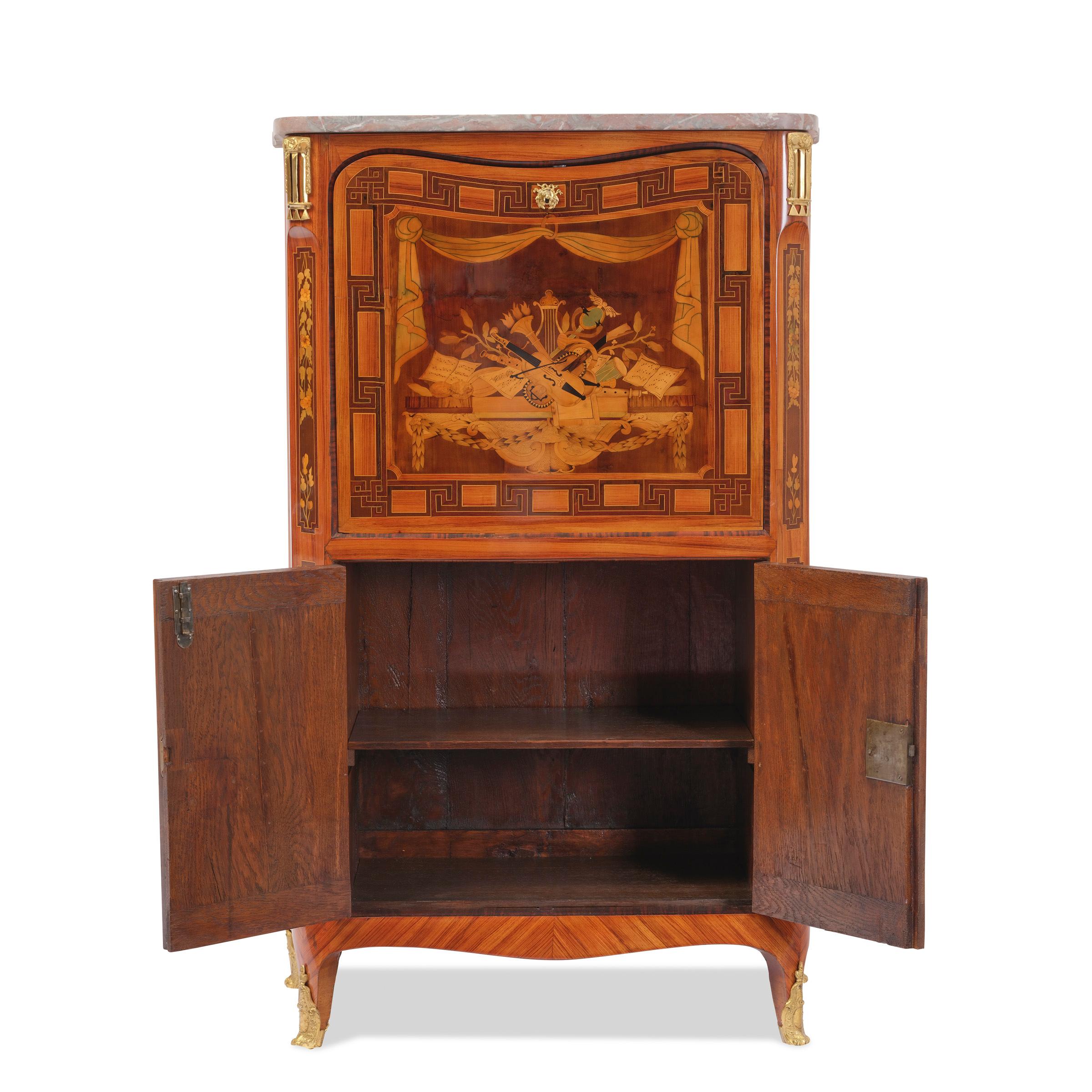 Secretario del periodo de transición francés c. 1760 Jean-Francois Dubut Marquetería en venta