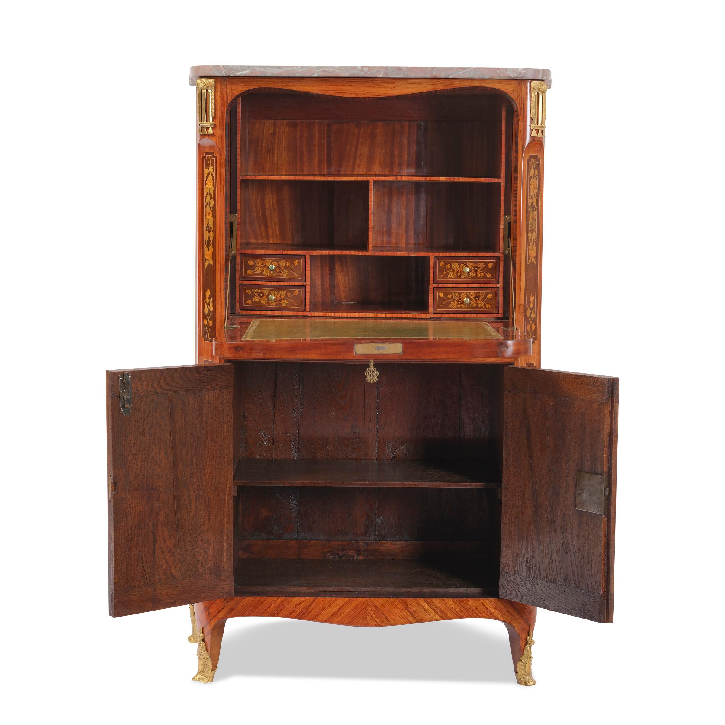 Secretario del periodo de transición francés c. 1760 Jean-Francois Dubut en Bueno estado para la venta en Münster, DE