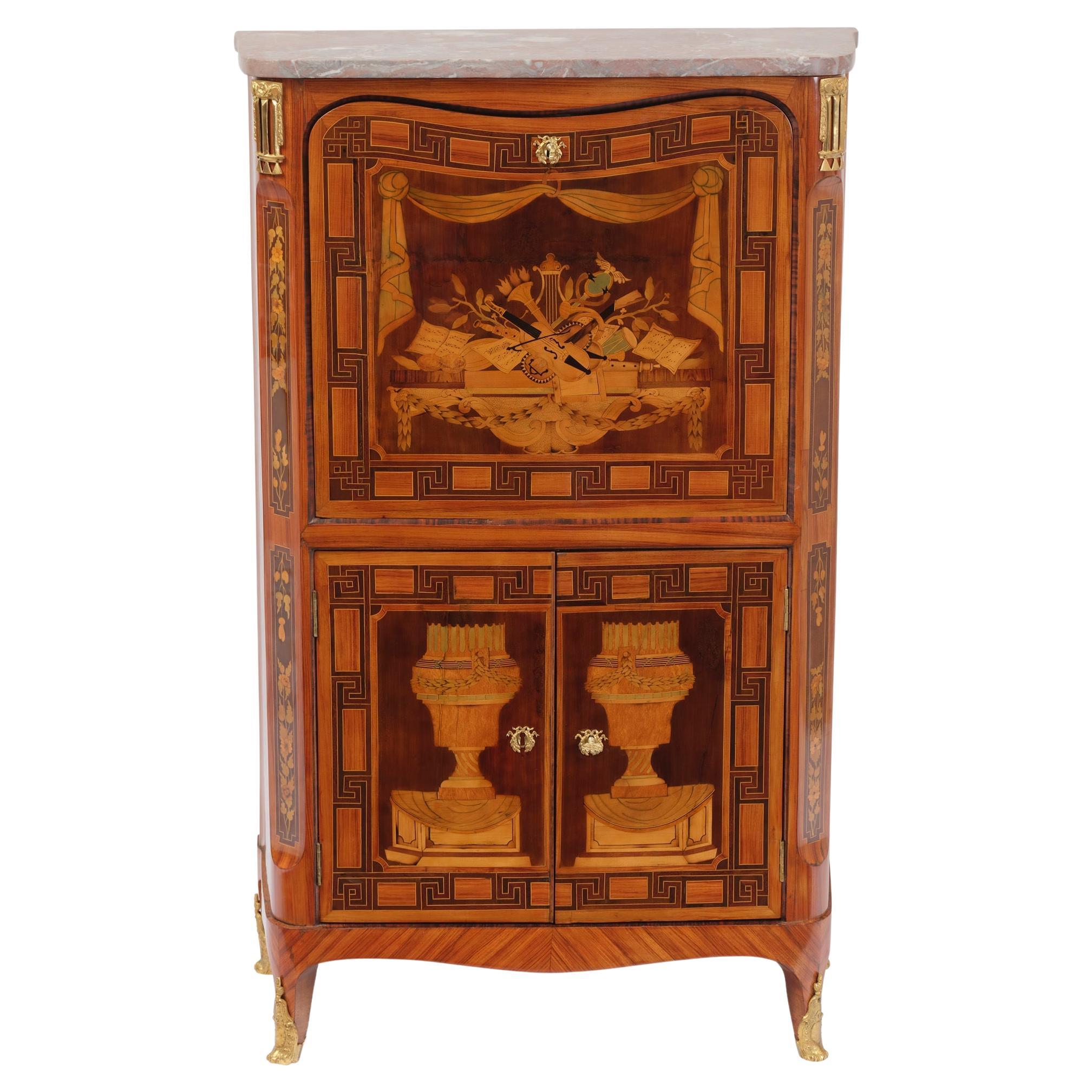 Secretario del periodo de transición francés c. 1760 Jean-Francois Dubut en venta