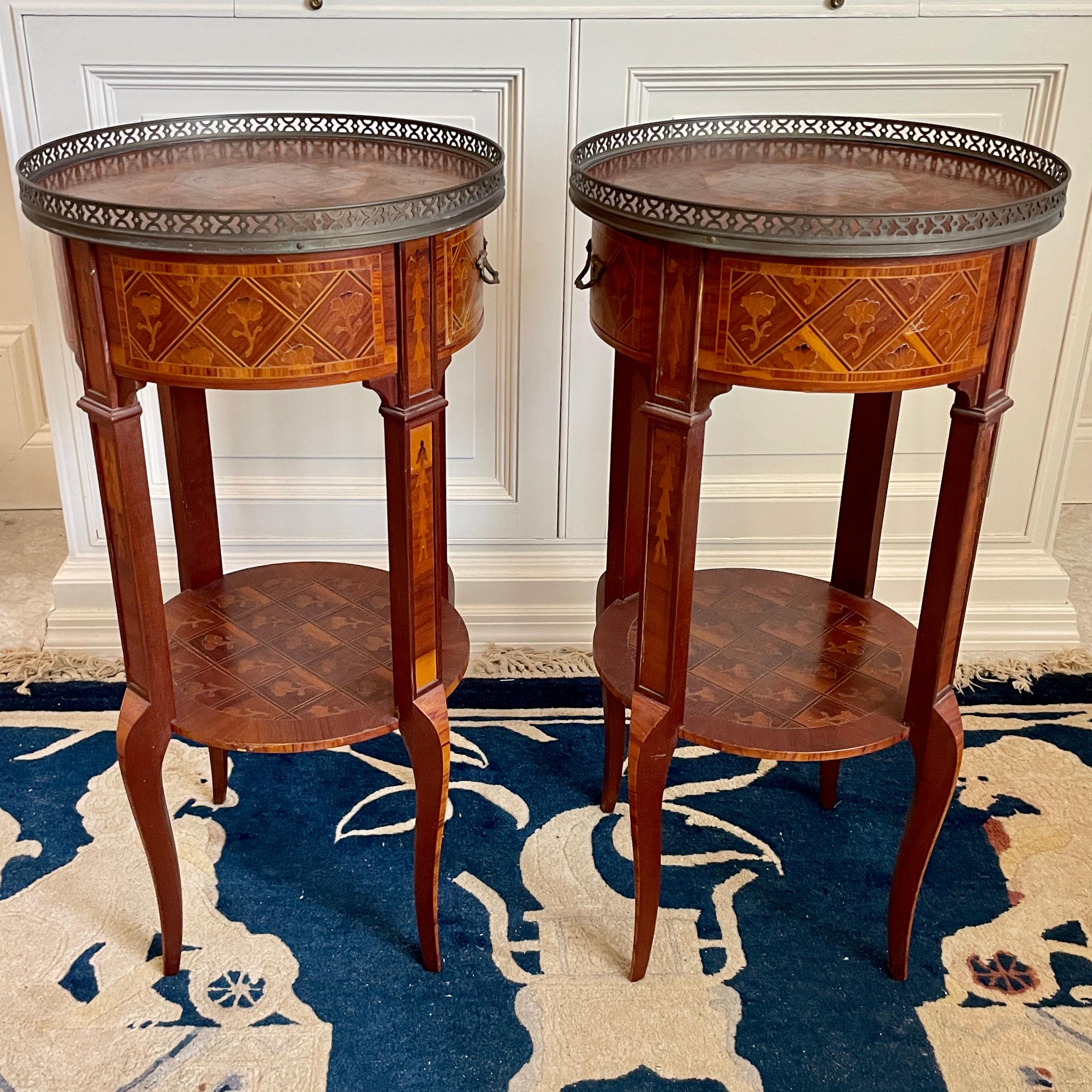 19th Century French Transition Side Tables, a Pair For Sale