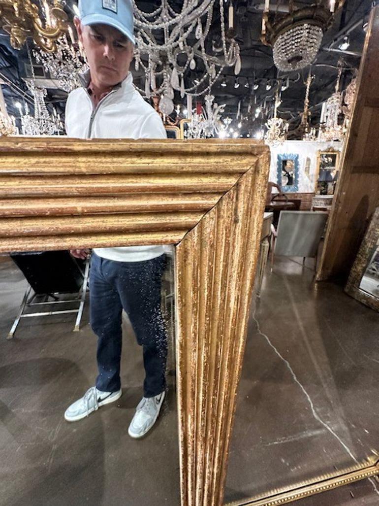 French Transitional Giltwood Mirror For Sale 1