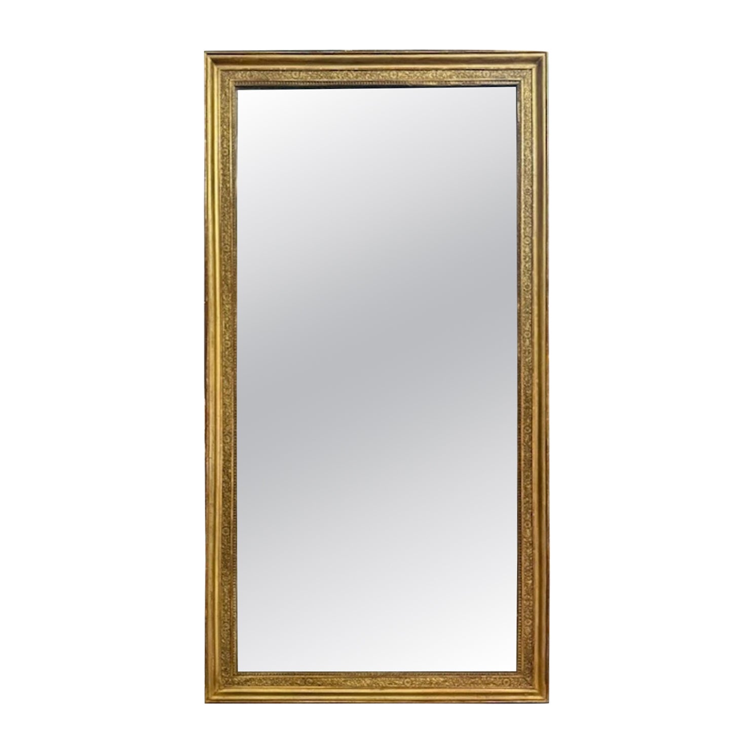 French Transitional Giltwood Mirror For Sale