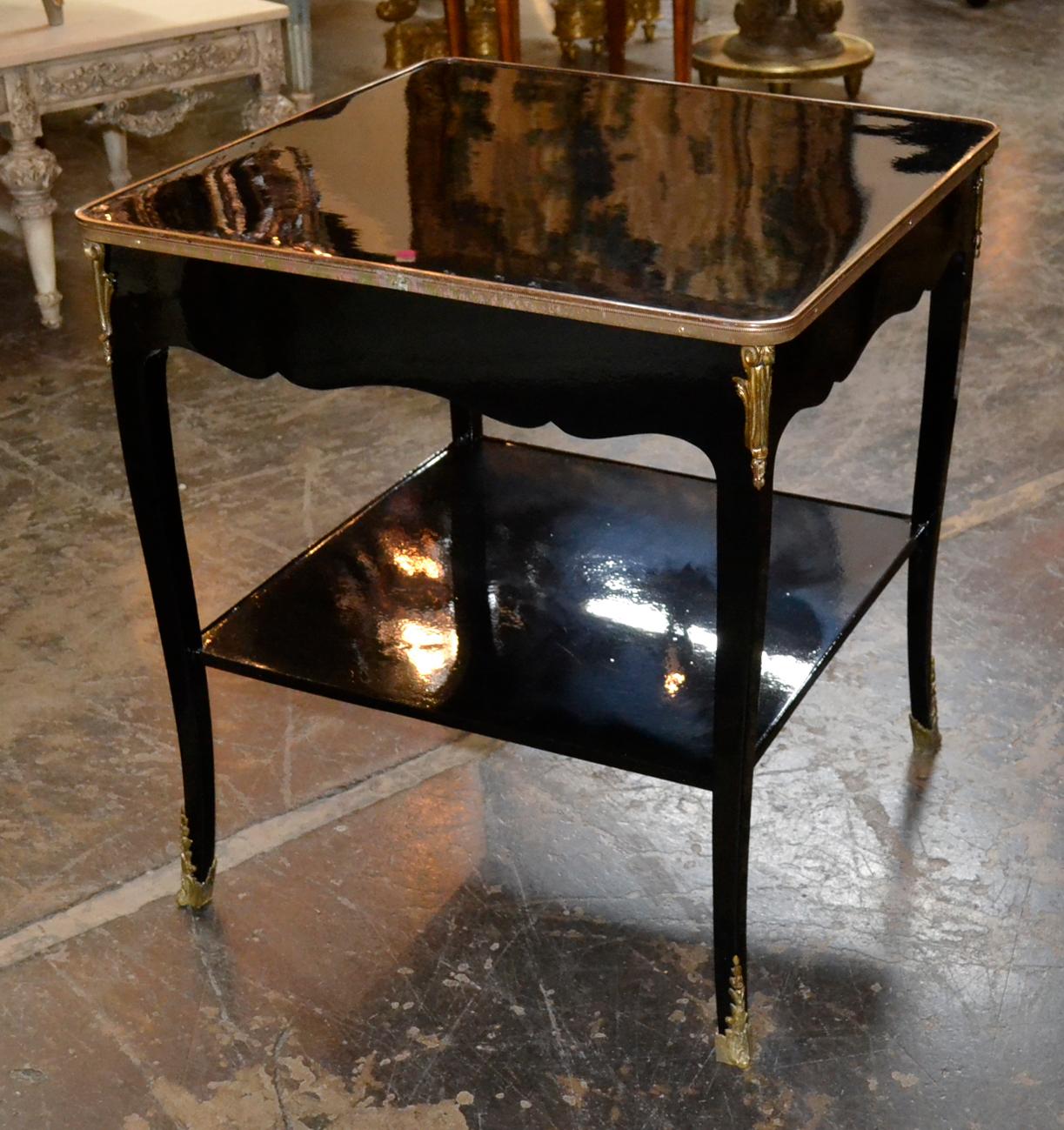Mid-20th Century French Transitional Lacquered Side Table
