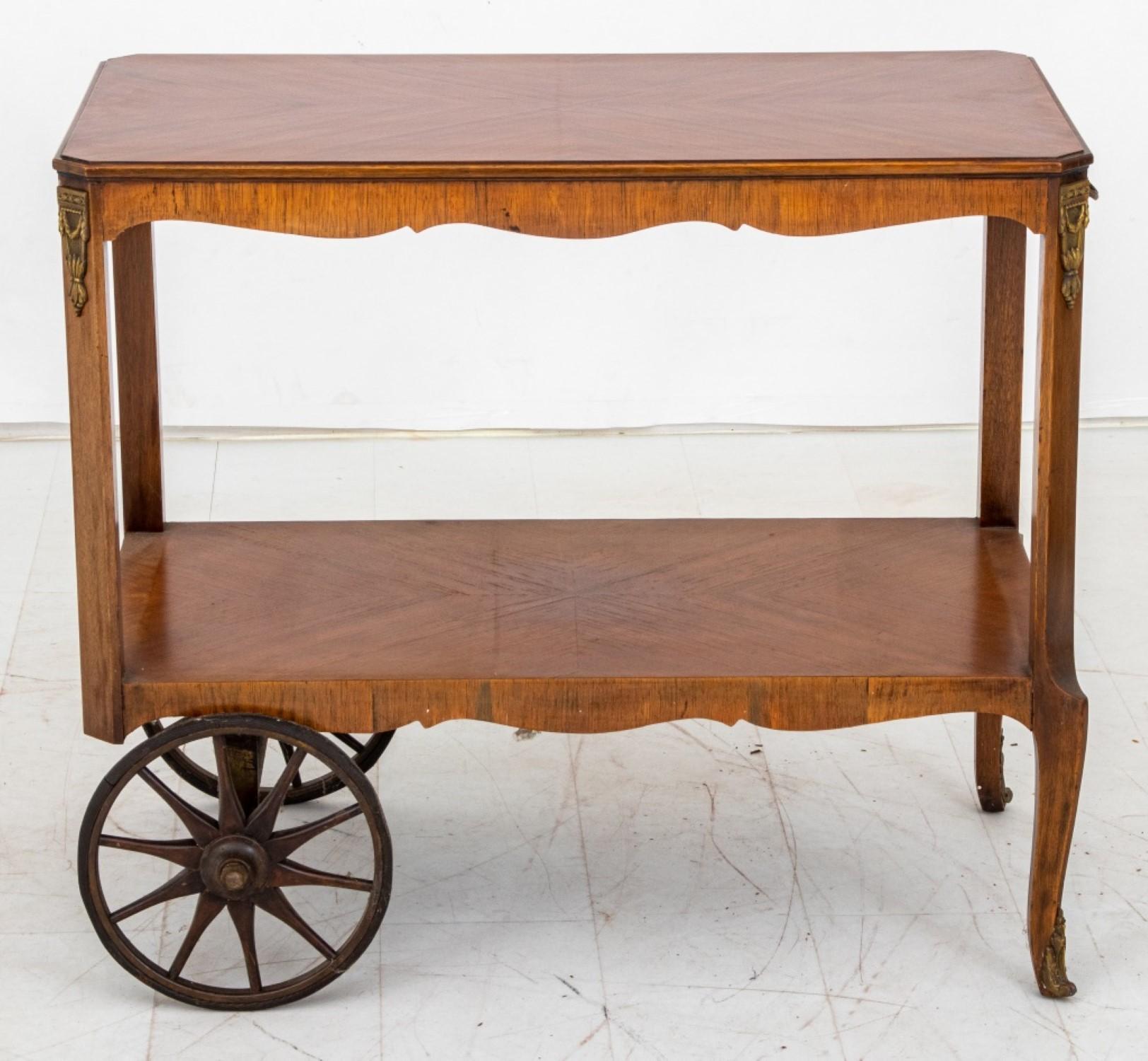 French Transitional Louis XV / XVI Style Bar Cart For Sale 2