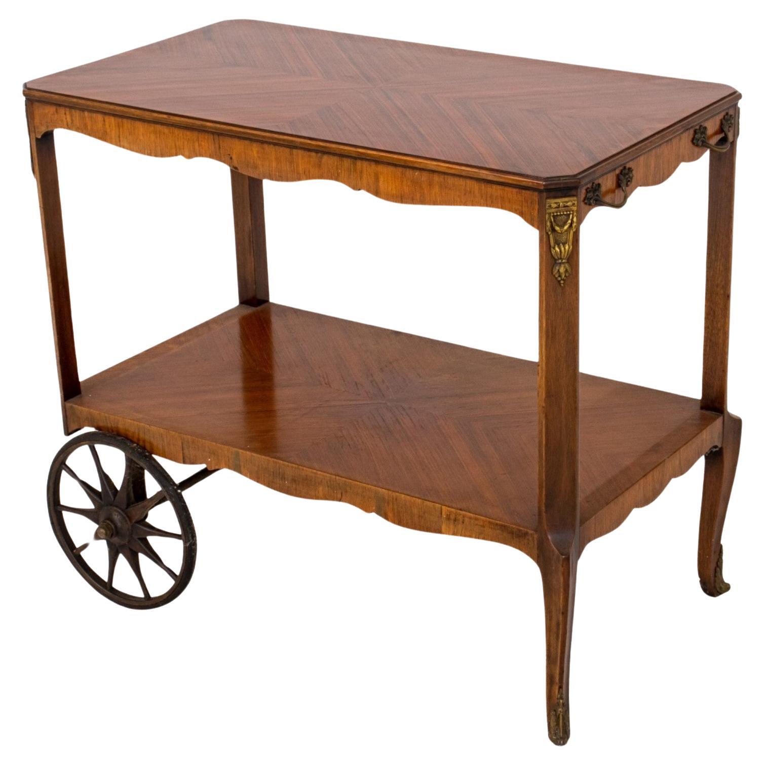 French Transitional Louis XV / XVI Style Bar Cart For Sale