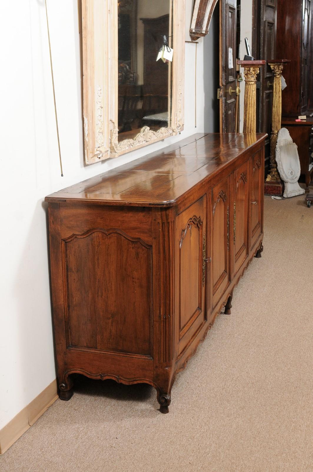 French Transitional Louis XV/XVI Style Walnut Enfilade, 19th Century 7