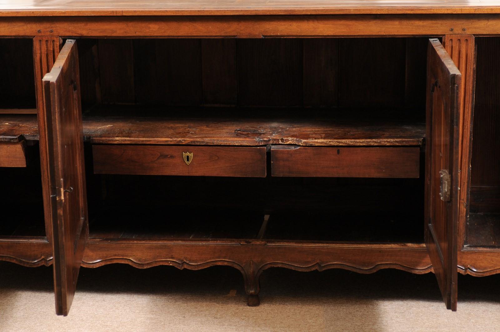 French Transitional Louis XV/XVI Style Walnut Enfilade, 19th Century 5