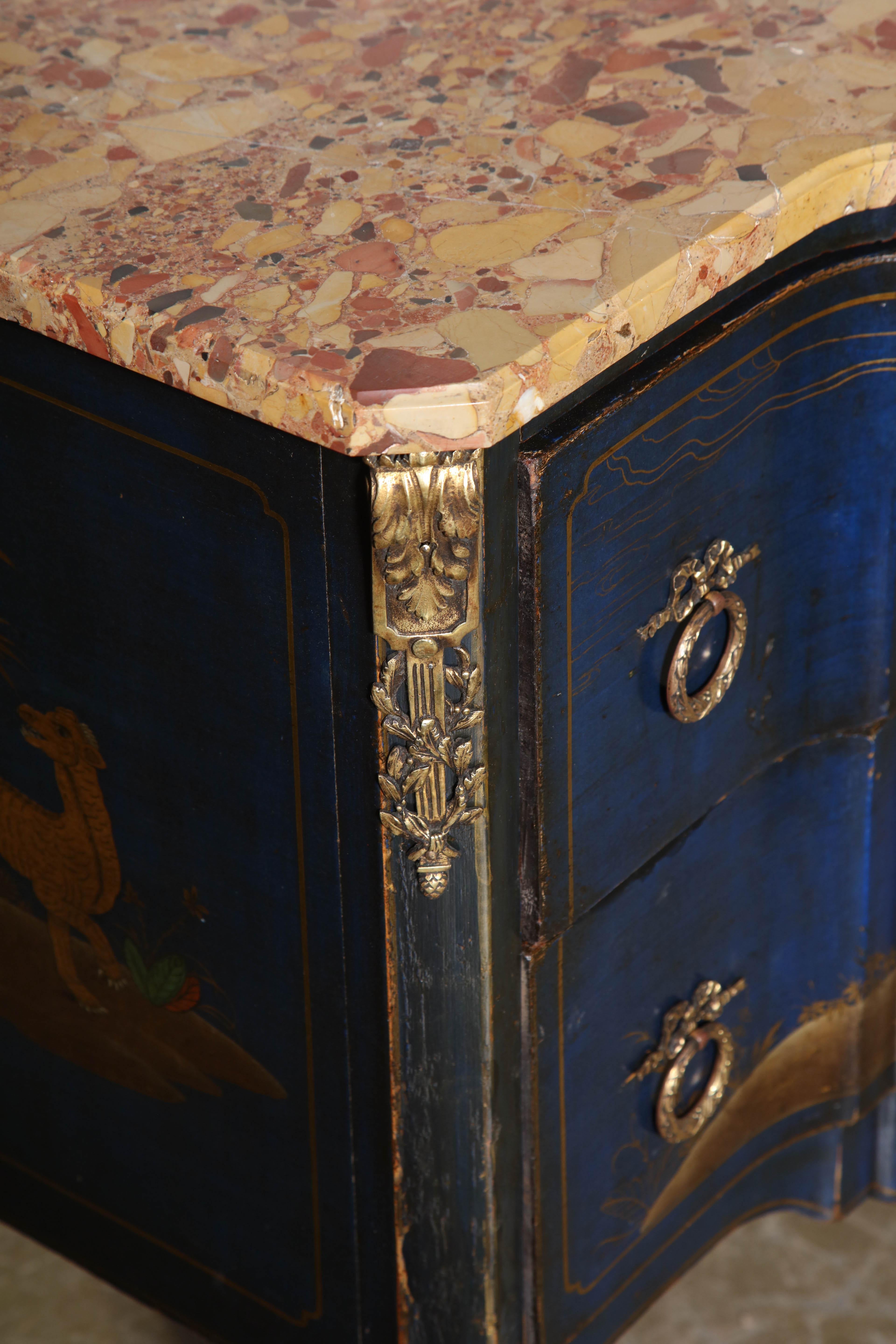 French Transitional Marble-Top Commode 10
