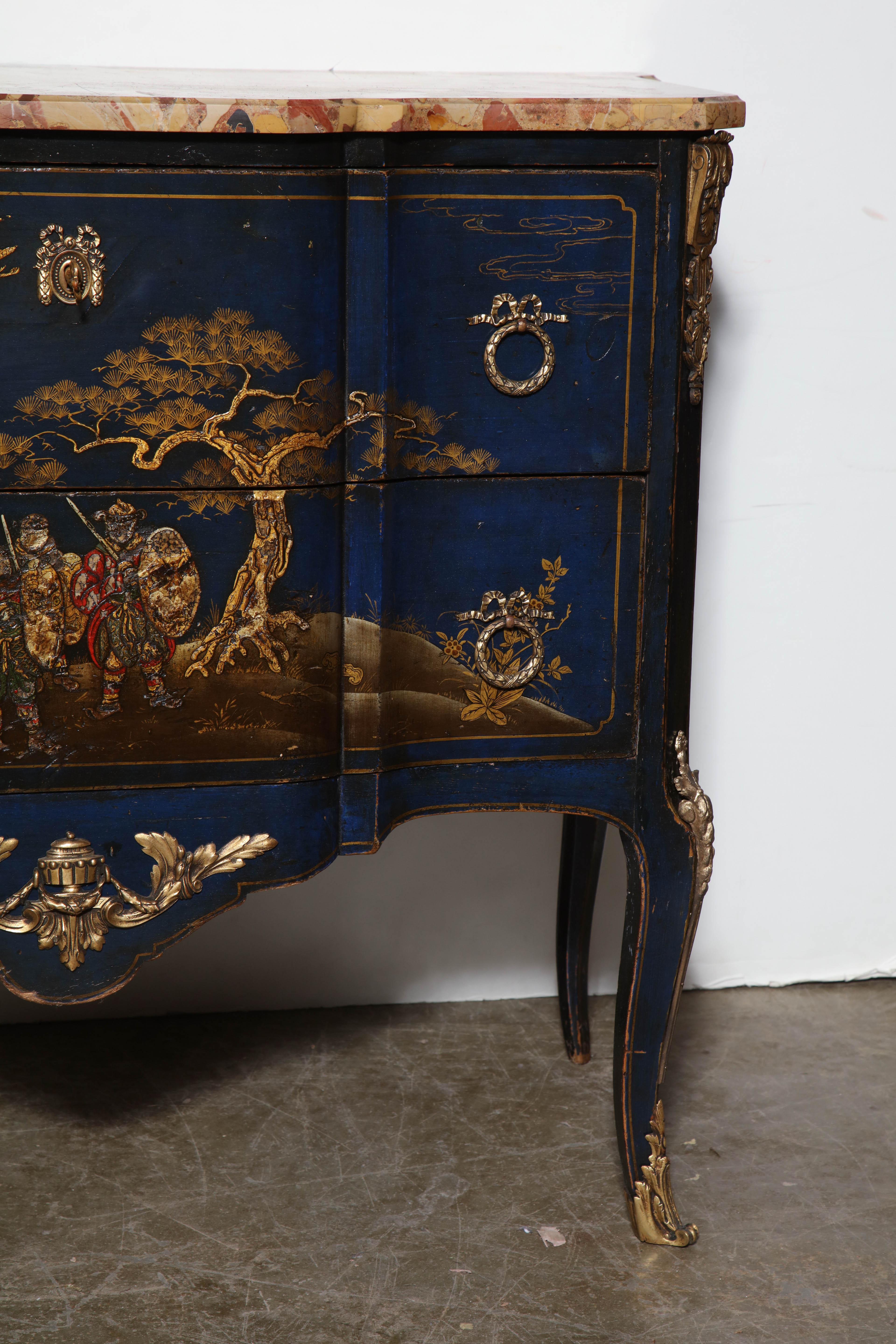 19th Century French Transitional Marble-Top Commode