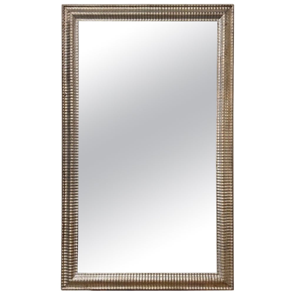 French Transitional Silver Mirror For Sale
