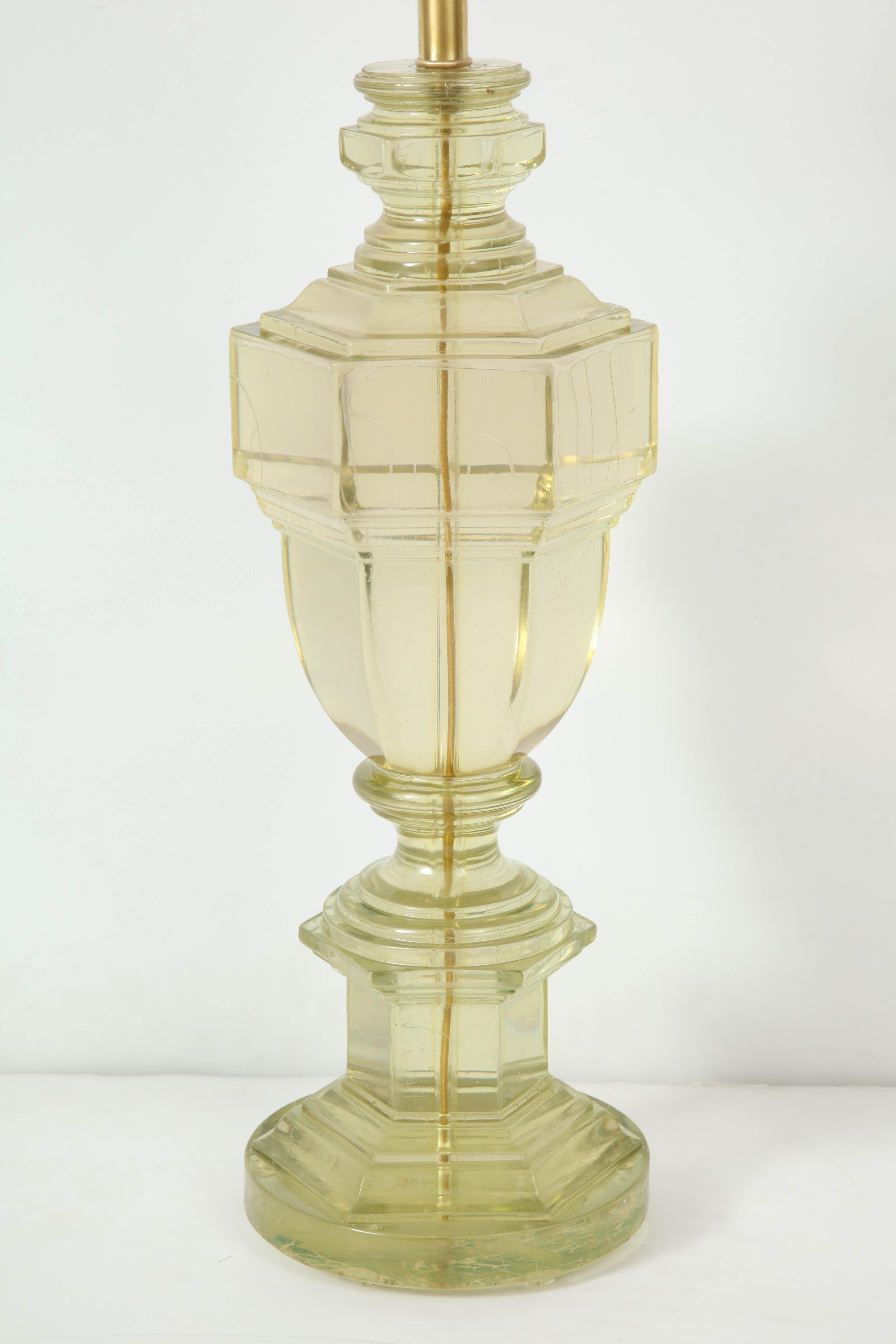 20th Century French Translucent Resin Lamps