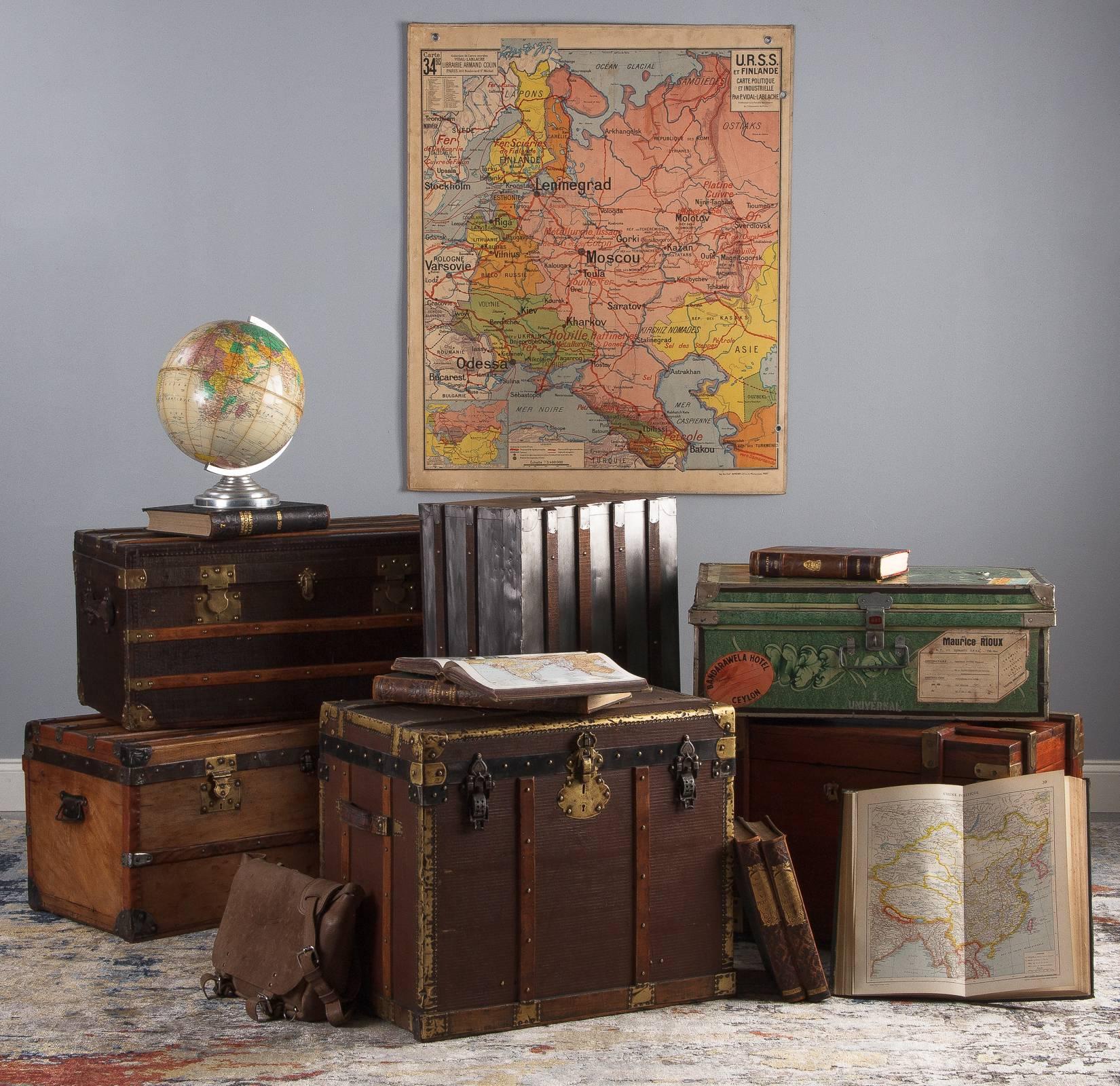 French Traveling Trunk, Early 1900s 8