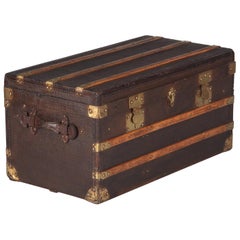 Antique French Traveling Trunk, Early 1900s