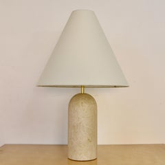 French Travertine Table Lamp I