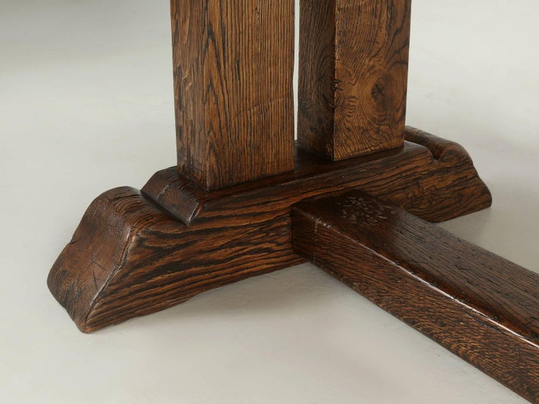 French Trestle Dining Table with Matching Leaves at 1stDibs