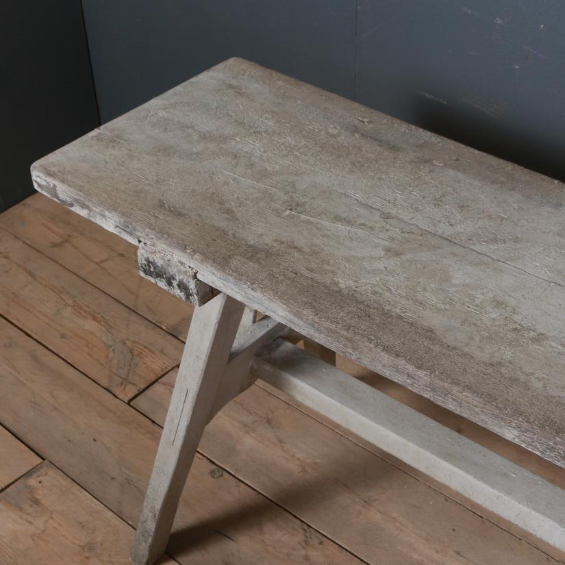 Hand-Painted French Trestle Table