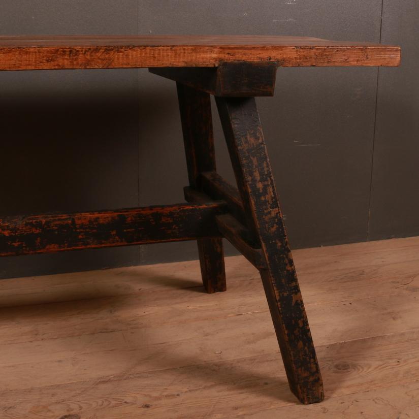 French Trestle Table In Good Condition In Leamington Spa, Warwickshire