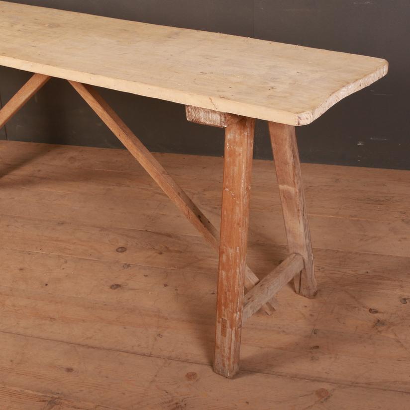 19th Century  French Trestle Table
