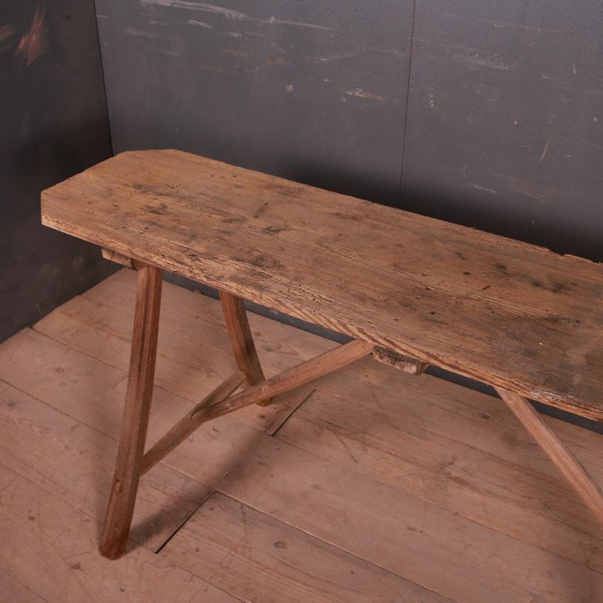19th Century French Trestle Table For Sale