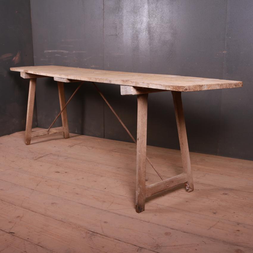 Oak French Trestle Table