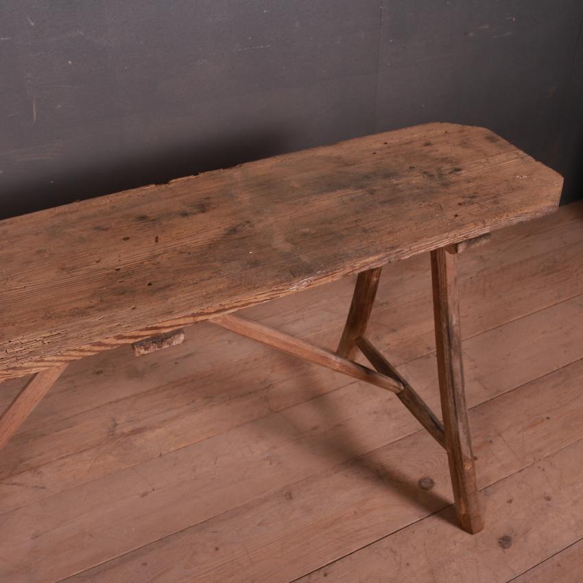 Oak French Trestle Table For Sale