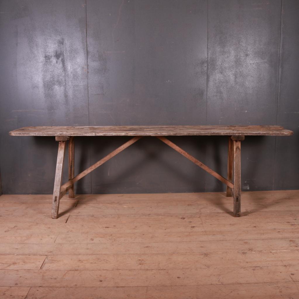 Oak French Trestle Table