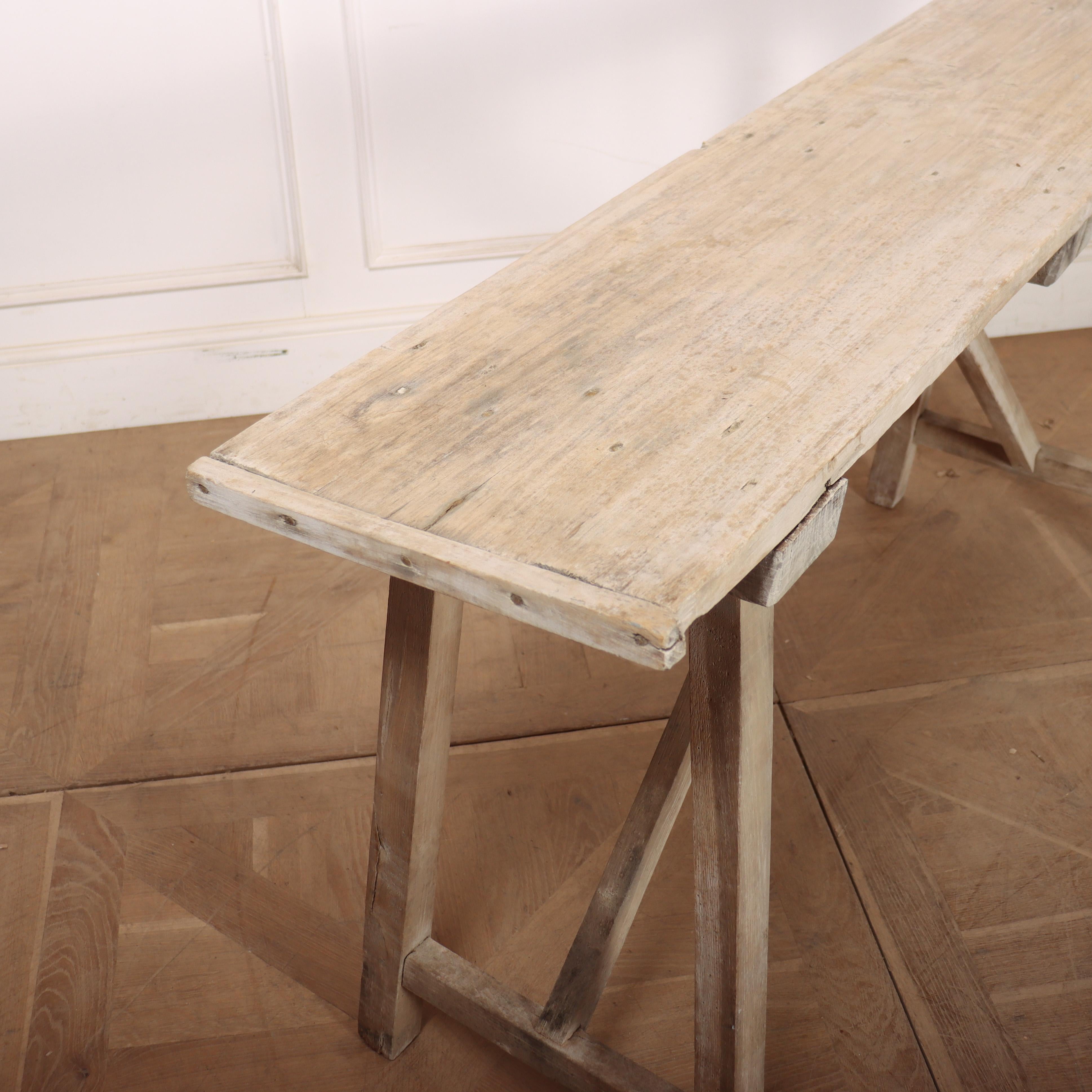 Ash French Trestle Table For Sale