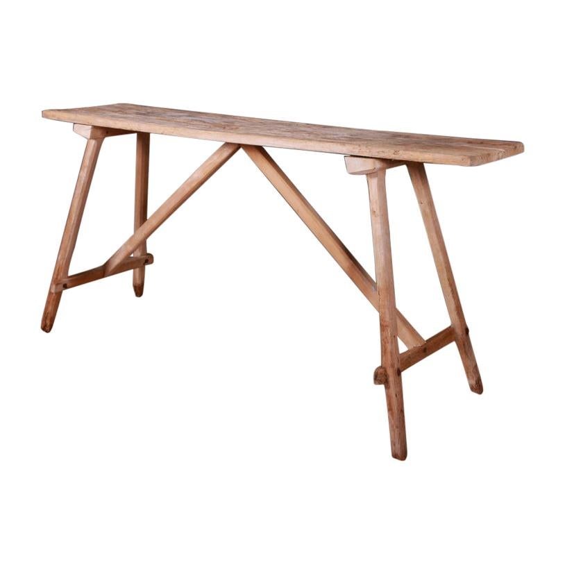 French Trestle Table For Sale