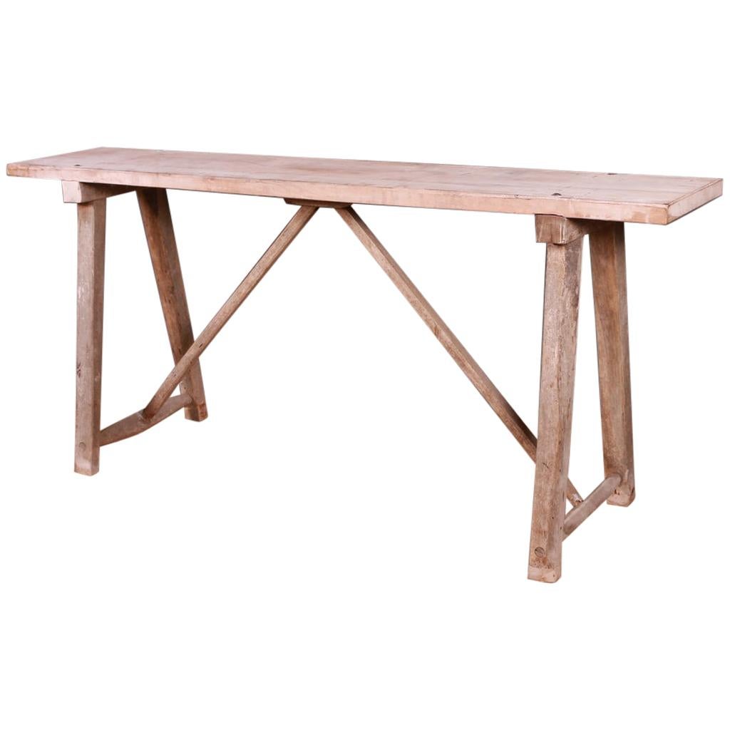 French Trestle Table For Sale