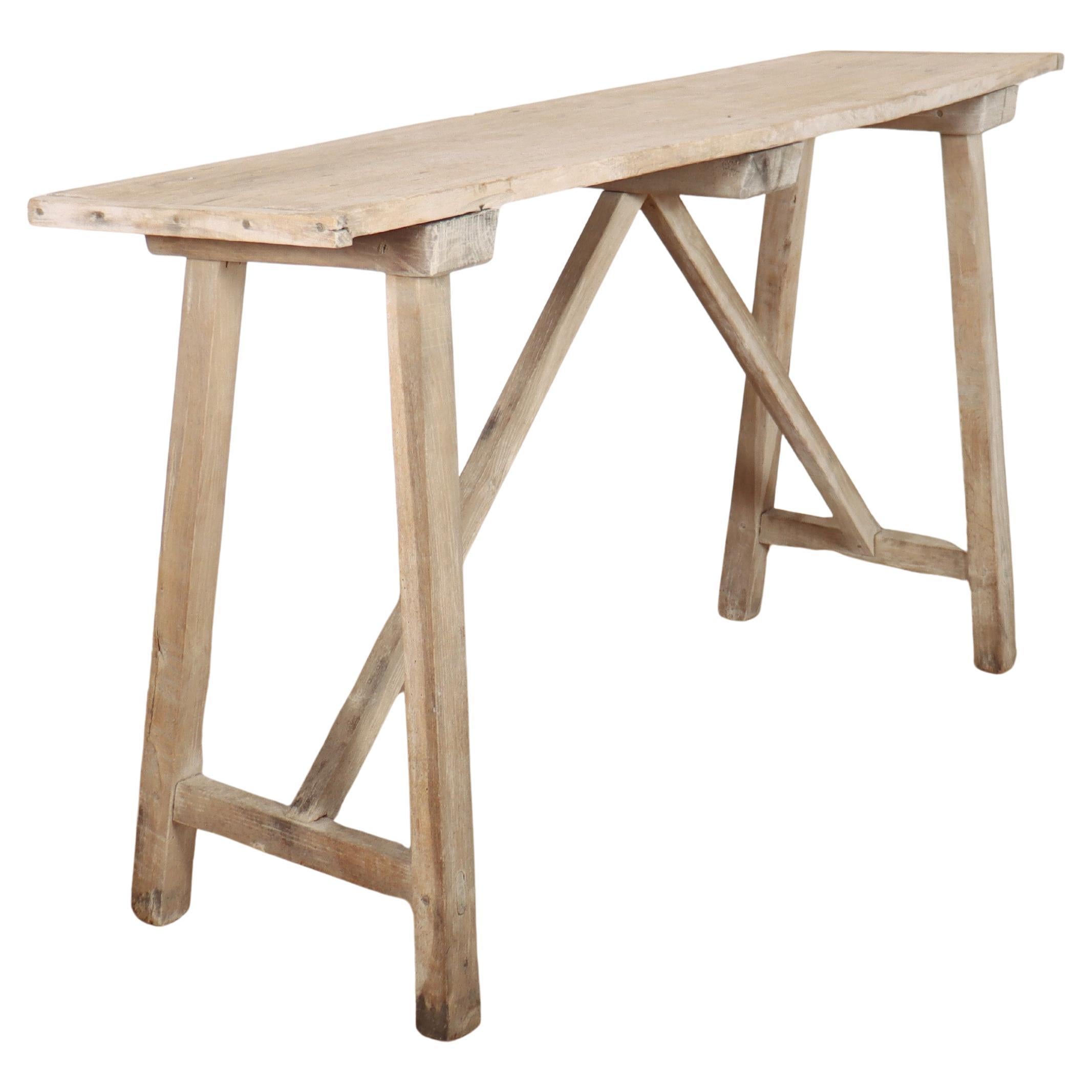 French Trestle Table For Sale