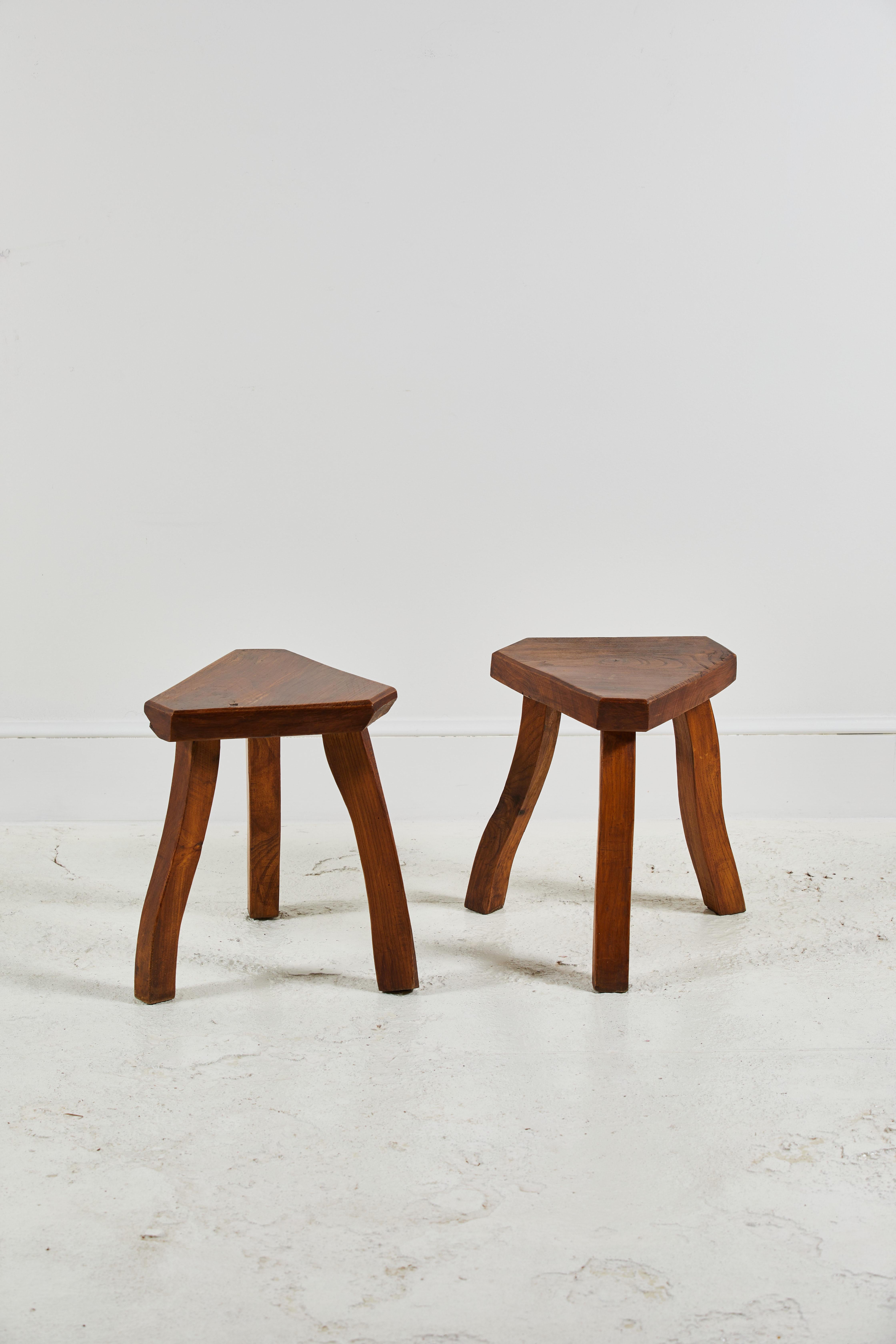 French Triangular Wooden Stool 2